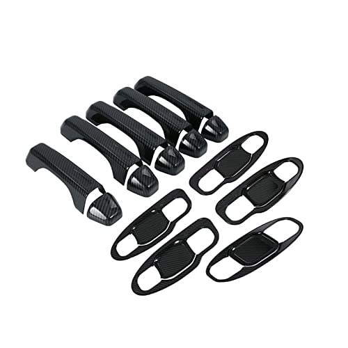 HETEVSCCK ABS Carbon Look Auto Türgriff Abdeckung Türgriff Schüssel Trim Für Jeep Für Wrangler JL 2018 2019 (1 Set) von HETEVSCCK