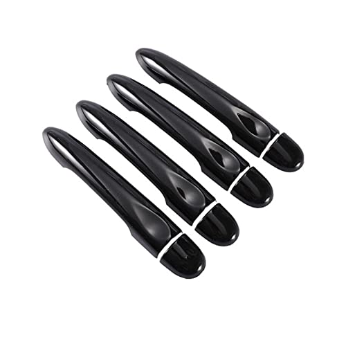 HETEVSCCK Für Für Megane 3 MK3 III 2008 2009 2010 2011 2012 2013 2014 2016 Glänzend Schwarz Auto Türgriff Abdeckung Trim (4Dr no key no button) von HETEVSCCK