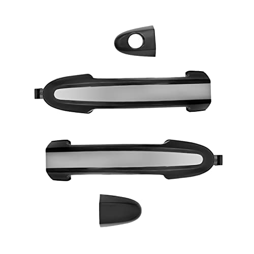 HETEVSCCK Für Hyunda Für Santa Fe 2007 2008 2009 2010 2001 2012 Vorne Hinten Links Rechts Außentürgriffe Chrom 83661-2B000 (The front pair) von HETEVSCCK