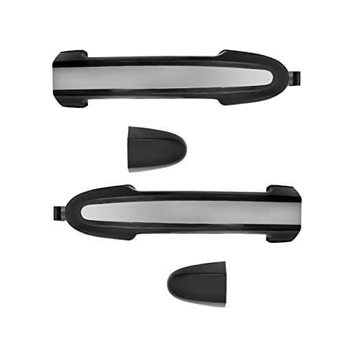 HETEVSCCK Für Hyunda Für Santa Fe 2007 2008 2009 2010 2001 2012 Vorne Hinten Links Rechts Außentürgriffe Chrom 83661-2B000 (The rear pair) von HETEVSCCK