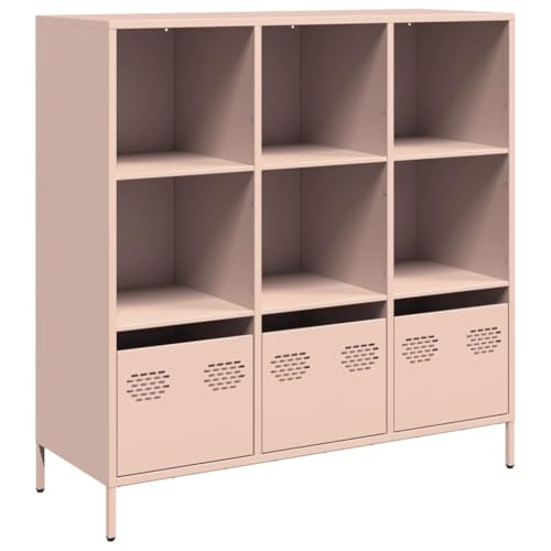 Anrichte Sideboard Sideboard Wohnzimmer Aktenschrank Klein Anrichte Küche - Highboard Rosa 101,5x39x103,5 cm Stahl für Outdoor Flur Bad Küche Anrichte Sideboard Sideboard Wohnzimmer Aktenschrank Klein Anrichte Küche - Highboard Rosa 101,5x39x103,5 cm Stahl für Outdoor Flur Bad Küche von HETFTJN