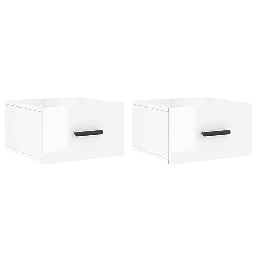 Aufbewahrungsschrank Aktenschrank Schrank Organizer Abstellschrank - Wand-Nachttische 2 STK. Hochglanz-Weiß 35x35x20 cm für Werkstatt Abstellraum Büro Badezimmer Aufbewahrungsschrank Aktenschrank Schrank Organizer Abstellschrank - Wand-Nachttische 2 STK. Hochglanz-Weiß 35x35x20 cm für Werkstatt Abstellraum Büro Badezimmer von HETFTJN