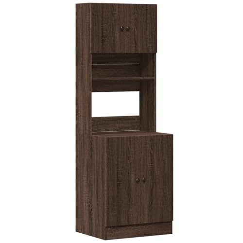 Cabinet Aktenschrank Küchenunterschrank Vorratsschrank - Küchenschrank Braun Eichen-Optik 60x50x180 cm Holzwerkstoff für Badezimmer Esszimmer Wohnzimmer Küche von HETFTJN
