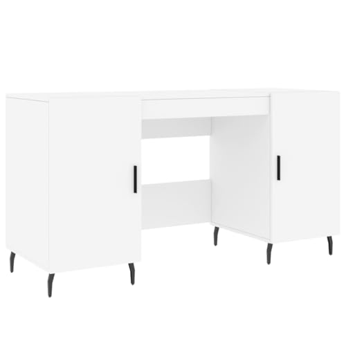Computer Table Kleiner Schreibtisch Konsolentisch Computertisch Klein - Schreibtisch Weiß 140x50x75 cm Holzwerkstoff für Jugendzimmer Küche Arbeitszimmer Wohnzimmer von HETFTJN