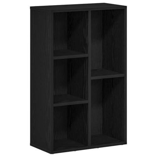 HETFTJN Aktenregal für Ordner Kleiner Schrank Badregal Standregale - Bücherregal Schwarz Eichen-Optik 50x25x80 cm Holzwerkstoff für Abstellraum Balkon Büro Wohnzimmer HETFTJN Aktenregal für Ordner Kleiner Schrank Badregal Standregale - Bücherregal Schwarz Eichen-Optik 50x25x80 cm Holzwerkstoff für Abstellraum Balkon Büro Wohnzimmer von HETFTJN