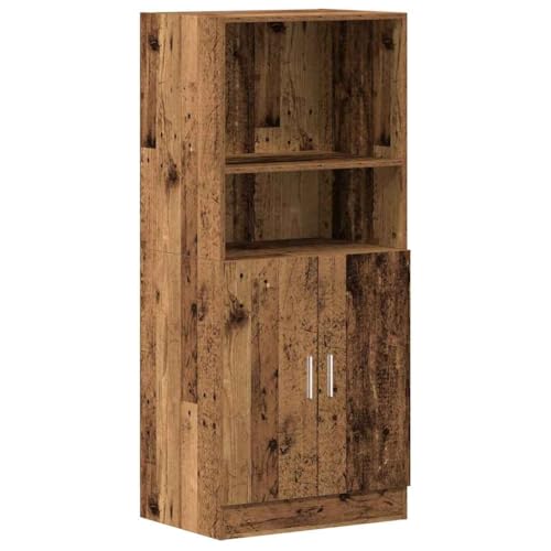 HETFTJN Anrichte Küchenschrank Küchenbuffet Buffetschrank Vorratsschrank - Küchenschrank Altholz-Optik 57x41,5x131,5 cm Holzwerkstoff für Küche Wohnzimmer Esszimmer Badezimmer von HETFTJN