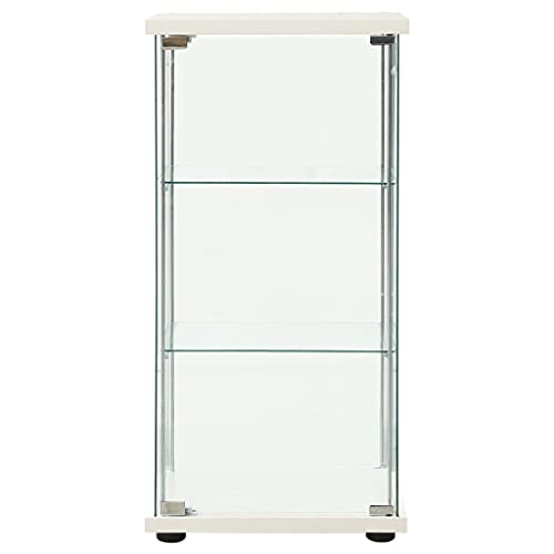 HETFTJN Aufbewahrungsschrank Schrank Organizer Apothekerschrank Buffetschrank - Vitrine Hartglas Weiß für Werkstatt Garten Ankleidezimmer Büro von HETFTJN