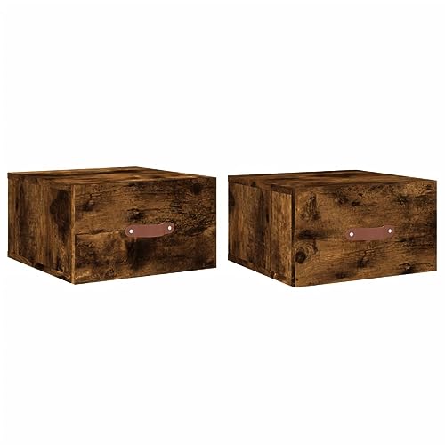HETFTJN Aufbewahrungsschrank Schrank Organizer Apothekerschrank Buffetschrank - Wand-Nachttische 2 STK. Räuchereiche 35x35x20 cm für Flur Ankleidezimmer Badezimmer Küche HETFTJN Aufbewahrungsschrank Schrank Organizer Apothekerschrank Buffetschrank - Wand-Nachttische 2 STK. Räuchereiche 35x35x20 cm für Flur Ankleidezimmer Badezimmer Küche von HETFTJN
