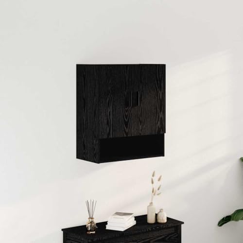 HETFTJN Aufbewahrungsschrank Schwarz Eiche 60x31x70 cm Holzwerkstoff Matt Moderner Stauraum Schrank für Wohnzimmer Schlafzimmer und Büro HETFTJN Aufbewahrungsschrank Schwarz Eiche 60x31x70 cm Holzwerkstoff Matt Moderner Stauraum Schrank für Wohnzimmer Schlafzimmer und Büro von HETFTJN