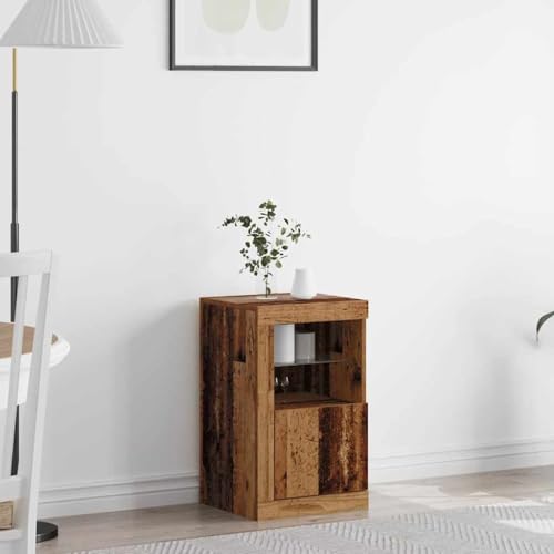HETFTJN Aufbewahrungsschrank aus Massivholz Altholz 41x37x67 cm mit Rustikalem Design und LED Beleuchtung Stauraum für Wohnzimmer Schlafzimmer Flur HETFTJN Aufbewahrungsschrank aus Massivholz Altholz 41x37x67 cm mit Rustikalem Design und LED Beleuchtung Stauraum für Wohnzimmer Schlafzimmer Flur von HETFTJN