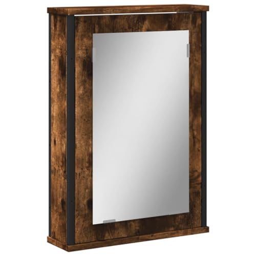 HETFTJN Badezimmerschränke Apothekerschrank Küche Badregal Badmöbel - Bad-Spiegelschrank Räuchereiche 42x12x60 cm Holzwerkstoff für Wohnzimmer Badezimmer Flur Küche HETFTJN Badezimmerschränke Apothekerschrank Küche Badregal Badmöbel - Bad-Spiegelschrank Räuchereiche 42x12x60 cm Holzwerkstoff für Wohnzimmer Badezimmer Flur Küche von HETFTJN