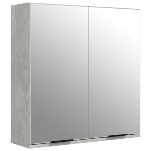 HETFTJN Badezimmerschränke Badezimmerschrank Schmal Medikamentenschrank Schuhschrank - Bad-Spiegelschrank Betongrau 64x20x67 cm für Wohnzimmer Badezimmer Flur Küche HETFTJN Badezimmerschränke Badezimmerschrank Schmal Medikamentenschrank Schuhschrank - Bad-Spiegelschrank Betongrau 64x20x67 cm für Wohnzimmer Badezimmer Flur Küche von HETFTJN