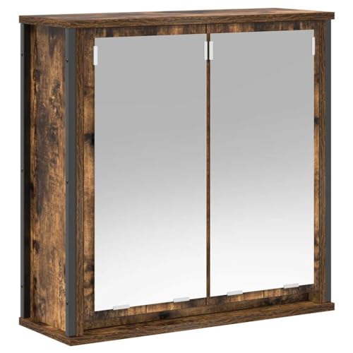 HETFTJN Badezimmerschränke Badezimmerschrank Schmal Medikamentenschrank Schuhschrank - Bad-Wandschrank mit Spiegel Räuchereiche 60x21x60 cm für Badezimmer Küche Flur Wohnzimmer HETFTJN Badezimmerschränke Badezimmerschrank Schmal Medikamentenschrank Schuhschrank - Bad-Wandschrank mit Spiegel Räuchereiche 60x21x60 cm für Badezimmer Küche Flur Wohnzimmer von HETFTJN