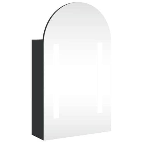HETFTJN Badezimmerschränke Medikamenten Aufbewahrung Badezimmer Regal Schuhschrank - Spiegelschrank mit LED-Beleuchtung Gewölbt Schwarz 42x13x70 cm für Küche Badezimmer Flur Wohnzimmer HETFTJN Badezimmerschränke Medikamenten Aufbewahrung Badezimmer Regal Schuhschrank - Spiegelschrank mit LED-Beleuchtung Gewölbt Schwarz 42x13x70 cm für Küche Badezimmer Flur Wohnzimmer von HETFTJN