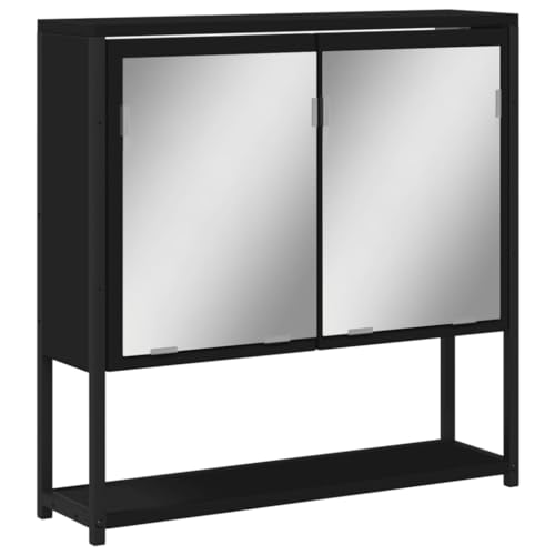 HETFTJN Badezimmerschränke Medikamenten Aufbewahrung Medikamentenschrank Badezimmer Unterschrank - Bad-Spiegelschrank Schwarz 60x16x60 cm Holzwerkstoff für Badezimmer Flur Küche Wohnzimmer HETFTJN Badezimmerschränke Medikamenten Aufbewahrung Medikamentenschrank Badezimmer Unterschrank - Bad-Spiegelschrank Schwarz 60x16x60 cm Holzwerkstoff für Badezimmer Flur Küche Wohnzimmer von HETFTJN