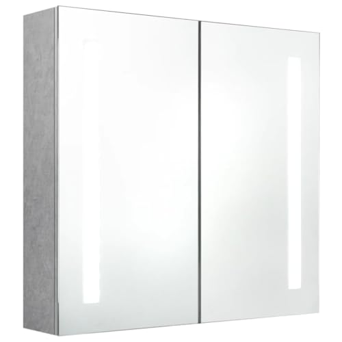 HETFTJN Badschrank Schmal Badezimmerschrank Schmal Medikamentenschrank Badmöbel - LED-Bad-Spiegelschrank Betongrau 62x14x60 cm für Wohnzimmer Küche Flur Badezimmer HETFTJN Badschrank Schmal Badezimmerschrank Schmal Medikamentenschrank Badmöbel - LED-Bad-Spiegelschrank Betongrau 62x14x60 cm für Wohnzimmer Küche Flur Badezimmer von HETFTJN