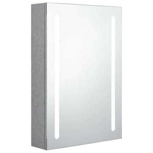 HETFTJN Badschrank Schmal Badezimmerschrank Schmal Medikamentenschrank Badmöbel - LED-Spiegelschrank fürs Bad Betongrau 50x13x70 cm für Wohnzimmer Küche Flur Badezimmer HETFTJN Badschrank Schmal Badezimmerschrank Schmal Medikamentenschrank Badmöbel - LED-Spiegelschrank fürs Bad Betongrau 50x13x70 cm für Wohnzimmer Küche Flur Badezimmer von HETFTJN