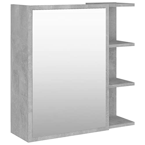 HETFTJN Badschrank Schmal Medikamenten Aufbewahrung Badregal Badezimmer Unterschrank - Bad-Spiegelschrank Betongrau 62,5x20,5x64 cm Holzwerkstoff für Küche Badezimmer Flur Wohnzimmer HETFTJN Badschrank Schmal Medikamenten Aufbewahrung Badregal Badezimmer Unterschrank - Bad-Spiegelschrank Betongrau 62,5x20,5x64 cm Holzwerkstoff für Küche Badezimmer Flur Wohnzimmer von HETFTJN