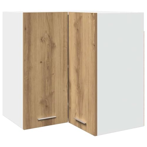 HETFTJN Barschrank Küchenunterschrank Küchenschränke Vorratsschrank - Eck-Hängeschrank Artisan-Eiche 57x57x60 cm Holzwerkstoff für Küche Esszimmer Wohnzimmer Badezimmer von HETFTJN