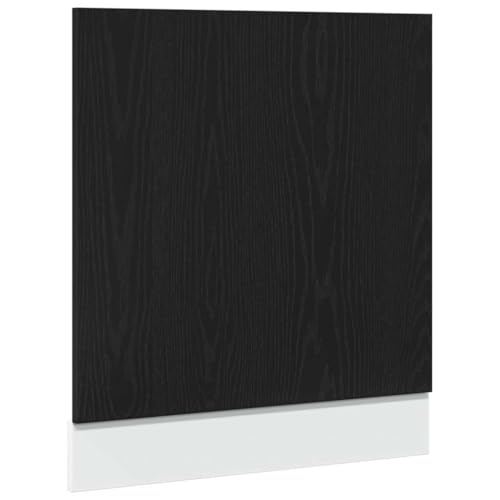 HETFTJN Barschrank Küchenunterschrank Küchenschränke Vorratsschrank - Geschirrspülerblende Schwarz Eichen-Optik 60x1,5x67 cm für Küche Esszimmer Wohnzimmer Badezimmer von HETFTJN