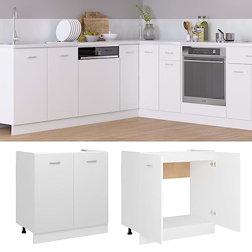 HETFTJN Barschrank Küchenunterschrank Küchenschränke Vorratsschrank - Spülenunterschrank Weiß 80x46x81,5 cm Holzwerkstoff für Küche Esszimmer Wohnzimmer Badezimmer HETFTJN Barschrank Küchenunterschrank Küchenschränke Vorratsschrank - Spülenunterschrank Weiß 80x46x81,5 cm Holzwerkstoff für Küche Esszimmer Wohnzimmer Badezimmer von HETFTJN