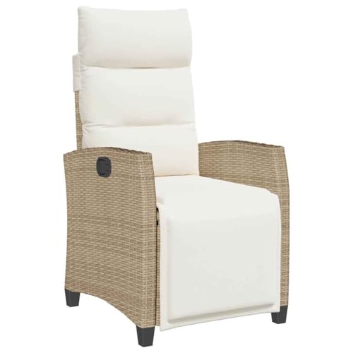 HETFTJN Bistrostuhl Outdoor Barhocker Gartenstuhl Balkonstuhl - Gartensessel mit Beistelltisch Verstellbar Beige Poly Rattan für Bar Balkon Terrasse Garten HETFTJN Bistrostuhl Outdoor Barhocker Gartenstuhl Balkonstuhl - Gartensessel mit Beistelltisch Verstellbar Beige Poly Rattan für Bar Balkon Terrasse Garten von HETFTJN