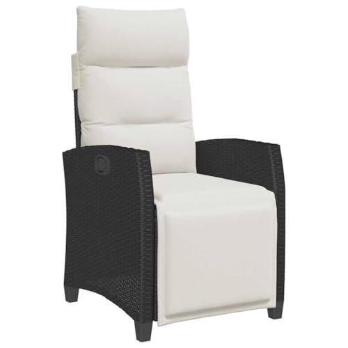 HETFTJN Bistrostuhl Outdoor Barhocker Gartenstuhl Balkonstuhl - Gartensessel mit Beistelltisch Verstellbar Schwarz Poly Rattan für Bar Balkon Terrasse Garten HETFTJN Bistrostuhl Outdoor Barhocker Gartenstuhl Balkonstuhl - Gartensessel mit Beistelltisch Verstellbar Schwarz Poly Rattan für Bar Balkon Terrasse Garten von HETFTJN