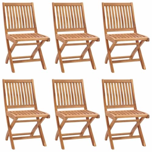 HETFTJN Bistrostuhl Outdoor Gartenstuhl Strandstuhl Camping Stuhl - Klappbare Gartenstühle mit Kissen 6 STK. Massivholz Teak für Campingplatz Bar Outdoor Terrasse HETFTJN Bistrostuhl Outdoor Gartenstuhl Strandstuhl Camping Stuhl - Klappbare Gartenstühle mit Kissen 6 STK. Massivholz Teak für Campingplatz Bar Outdoor Terrasse von HETFTJN