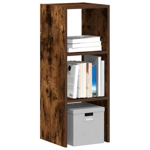 HETFTJN Bücherregal Stapelbar Räuchereiche 30x30x80 cm Holzwerkstoff mit Wandhalterung Stauraum Organizer für Wohnzimmer Küche Bad HETFTJN Bücherregal Stapelbar Räuchereiche 30x30x80 cm Holzwerkstoff mit Wandhalterung Stauraum Organizer für Wohnzimmer Küche Bad von HETFTJN