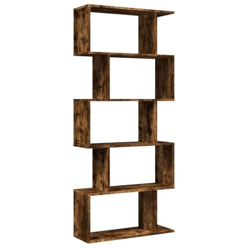 HETFTJN Bücherregale Kleiner Schrank Eckregal Küche Badezimmer Regal - Raumteiler-Bücherregal 5 Etagen Räuchereiche 70x24x161 cm für Abstellraum Schlafzimmer Wohnzimmer Küche HETFTJN Bücherregale Kleiner Schrank Eckregal Küche Badezimmer Regal - Raumteiler-Bücherregal 5 Etagen Räuchereiche 70x24x161 cm für Abstellraum Schlafzimmer Wohnzimmer Küche von HETFTJN