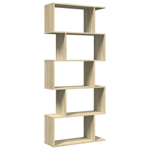 HETFTJN Bücherregale Kleiner Schrank Eckregal Küche Badezimmer Regal - Raumteiler-Bücherregal 5 Etagen Sonoma-Eiche 70x24x161 cm für Abstellraum Schlafzimmer Wohnzimmer Küche HETFTJN Bücherregale Kleiner Schrank Eckregal Küche Badezimmer Regal - Raumteiler-Bücherregal 5 Etagen Sonoma-Eiche 70x24x161 cm für Abstellraum Schlafzimmer Wohnzimmer Küche von HETFTJN