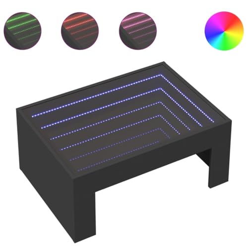 HETFTJN Center Table for Living Room Wohnzimmertisch Sofa Tisch Stubentisch - Couchtisch mit Infinity-LED Schwarz 70x50x30 cm für Bedroom Küche Schlafzimmer Wohnzimmer HETFTJN Center Table for Living Room Wohnzimmertisch Sofa Tisch Stubentisch - Couchtisch mit Infinity-LED Schwarz 70x50x30 cm für Bedroom Küche Schlafzimmer Wohnzimmer von HETFTJN