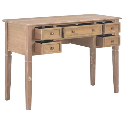 HETFTJN Computertisch Klein Kleiner Schreibtisch Küchentisch Klein Konferenztisch - Schreibtisch Braun 109,5 x 45 x 77,5 cm Holz für Arbeitszimmer Jugendzimmer Balkon Büro HETFTJN Computertisch Klein Kleiner Schreibtisch Küchentisch Klein Konferenztisch - Schreibtisch Braun 109,5 x 45 x 77,5 cm Holz für Arbeitszimmer Jugendzimmer Balkon Büro von HETFTJN