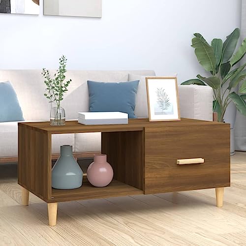 HETFTJN Couchtisch Braun Eichen-Optik 89,5x50x40 cm Holzwerkstoff Modernes Design mit Stauraum für Wohnzimmer, Sofa oder Flur HETFTJN Couchtisch Braun Eichen-Optik 89,5x50x40 cm Holzwerkstoff Modernes Design mit Stauraum für Wohnzimmer, Sofa oder Flur von HETFTJN