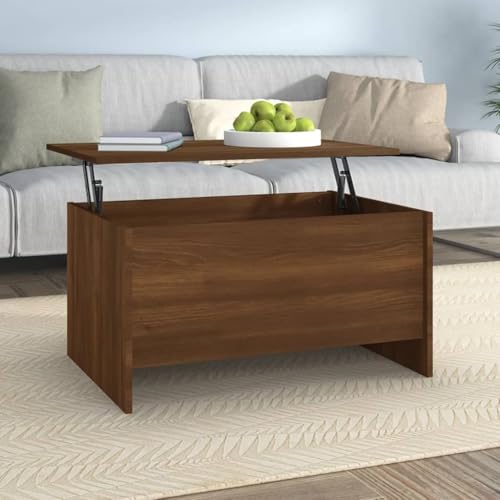 HETFTJN Couchtisch Braun Eichen-Optik Höhenverstellbar mit Stauraum Holzwerkstoff Moderner Wohnzimmertisch für Couch Esstisch und Schreibtisch HETFTJN Couchtisch Braun Eichen-Optik Höhenverstellbar mit Stauraum Holzwerkstoff Moderner Wohnzimmertisch für Couch Esstisch und Schreibtisch von HETFTJN