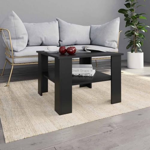 HETFTJN Couchtisch Schwarz 60x60x42 cm Holzwerkstoff Modernes Design mit Ablagefach - Robuster und langlebiger Wohnzimmertisch für Sofa, Couch und Living Room HETFTJN Couchtisch Schwarz 60x60x42 cm Holzwerkstoff Modernes Design mit Ablagefach - Robuster und langlebiger Wohnzimmertisch für Sofa, Couch und Living Room von HETFTJN
