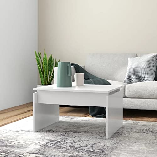 HETFTJN Couchtisch Weiß 68x50x38 cm Holzwerkstoff Modernes Design Stabile Tischplatte für Wohnzimmer, Couch und Schlafzimmer HETFTJN Couchtisch Weiß 68x50x38 cm Holzwerkstoff Modernes Design Stabile Tischplatte für Wohnzimmer, Couch und Schlafzimmer von HETFTJN