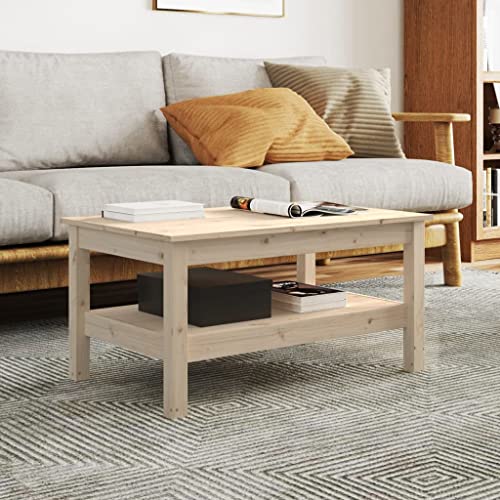 HETFTJN Couchtisch aus Massivholz Kiefer 80x50x40 cm mit Regal - Stilvoller Beistelltisch für Wohnzimmer, Couch oder Flur - Robust & Natürlich HETFTJN Couchtisch aus Massivholz Kiefer 80x50x40 cm mit Regal - Stilvoller Beistelltisch für Wohnzimmer, Couch oder Flur - Robust & Natürlich von HETFTJN