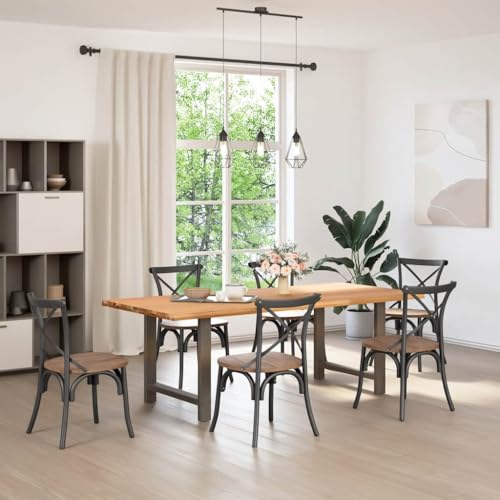 HETFTJN Esszimmertisch Wohnzimmertisch Campingtisch Konsolentisch - Esstisch mit Baumkanten 220x100x74 cm Massivholz Eiche Rechteck für Küche Balkon Wohnzimmer Garten HETFTJN Esszimmertisch Wohnzimmertisch Campingtisch Konsolentisch - Esstisch mit Baumkanten 220x100x74 cm Massivholz Eiche Rechteck für Küche Balkon Wohnzimmer Garten von HETFTJN