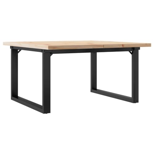 HETFTJN Flurtisch Beistelltisch Couch Gaming Tisch Kleines Tischchen - Couchtisch O-Gestell 80x80x45,5cm Massivholz Kiefer & Gusseisen für Flur Garten Küche Bedroom HETFTJN Flurtisch Beistelltisch Couch Gaming Tisch Kleines Tischchen - Couchtisch O-Gestell 80x80x45,5cm Massivholz Kiefer & Gusseisen für Flur Garten Küche Bedroom von HETFTJN