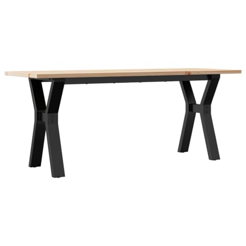 HETFTJN Flurtisch Beistelltisch Couch Gaming Tisch Kleines Tischchen - Couchtisch Y-Gestell 110x40x45 cm Massivholz Kiefer & Gusseisen für Flur Garten Küche Bedroom HETFTJN Flurtisch Beistelltisch Couch Gaming Tisch Kleines Tischchen - Couchtisch Y-Gestell 110x40x45 cm Massivholz Kiefer & Gusseisen für Flur Garten Küche Bedroom von HETFTJN