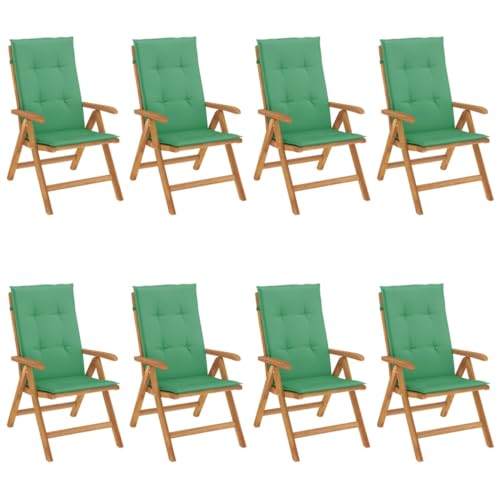 HETFTJN Garden Chair Gartenstühle Barhocker Outdoor Stühle - Gartenstühle mit Auflagen 8 STK. Massivholz Teak für Garten Outdoor Terrasse Balkon HETFTJN Garden Chair Gartenstühle Barhocker Outdoor Stühle - Gartenstühle mit Auflagen 8 STK. Massivholz Teak für Garten Outdoor Terrasse Balkon von HETFTJN