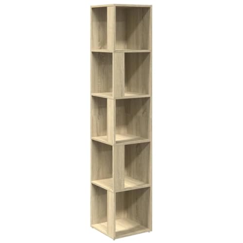HETFTJN Garten Schrank Outdoor Schrank Organizer Medikamentenschrank Apothekerschrank - Eckregal Sonoma-Eiche 33x33x164,5 cm Holzwerkstoff für Abstellraum Ankleidezimmer Büro Flur HETFTJN Garten Schrank Outdoor Schrank Organizer Medikamentenschrank Apothekerschrank - Eckregal Sonoma-Eiche 33x33x164,5 cm Holzwerkstoff für Abstellraum Ankleidezimmer Büro Flur von HETFTJN