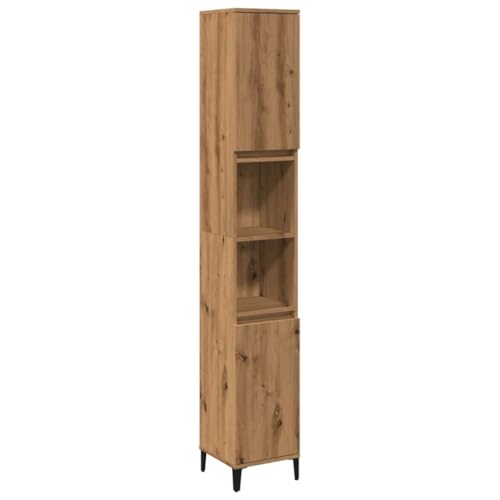 HETFTJN Highboard Medikamenten Aufbewahrung Apothekerschrank Küche Badezimmer Regal - Badschrank Artisan-Eiche 30x30x190 cm Holzwerkstoff für Badezimmer Küche Wohnzimmer Flur HETFTJN Highboard Medikamenten Aufbewahrung Apothekerschrank Küche Badezimmer Regal - Badschrank Artisan-Eiche 30x30x190 cm Holzwerkstoff für Badezimmer Küche Wohnzimmer Flur von HETFTJN