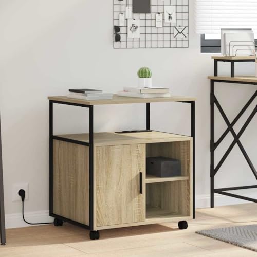 HETFTJN Home Office Schrank Sonoma Eiche 60x46x67 cm Holzwerkstoff Moderner Büroschrank mit Regalen und Türen für effiziente Organisation von HETFTJN