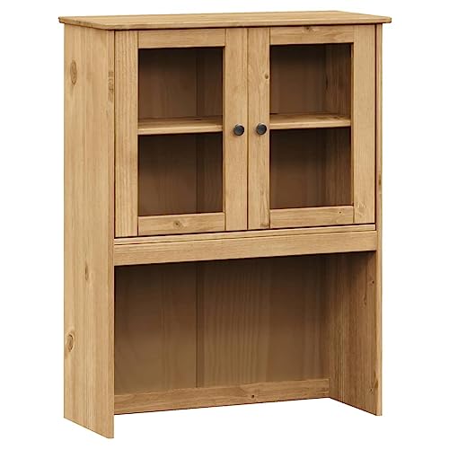 HETFTJN Kaffeeschrank Kleiner Schrank Vorratsschrank Küche Kitchen Cabinet - Sideboard-Aufsatz VIGO 78x30x100 cm Massivholz Kiefer für Badezimmer Flur Arbeitszimmer Esszimmer von HETFTJN