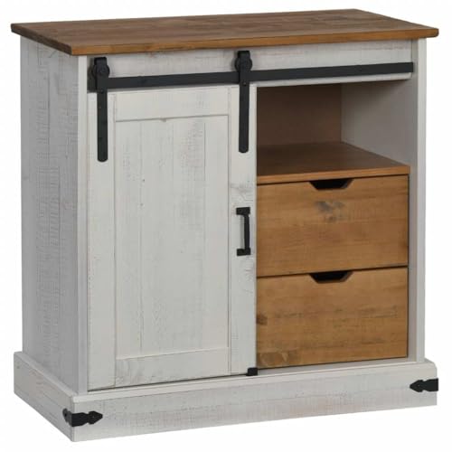 HETFTJN Kleiner Schrank Kleiner Küchenschrank Schuhschrank Anrichte Sideboard - Sideboard Halden mit Schiebetür Weiß 80x40x80 cm Massivholz für Outdoor Schlafzimmer Wohnzimmer Flur HETFTJN Kleiner Schrank Kleiner Küchenschrank Schuhschrank Anrichte Sideboard - Sideboard Halden mit Schiebetür Weiß 80x40x80 cm Massivholz für Outdoor Schlafzimmer Wohnzimmer Flur von HETFTJN