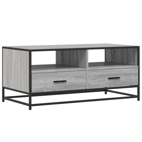 HETFTJN Kleiner Tisch Beistelltisch Couch Coffee Table Living Room Flurmöbel - Couchtisch Grau Sonoma 100x50x45 cm Holzwerkstoff und Metall für Wohnzimmer Garten Flur Bedroom HETFTJN Kleiner Tisch Beistelltisch Couch Coffee Table Living Room Flurmöbel - Couchtisch Grau Sonoma 100x50x45 cm Holzwerkstoff und Metall für Wohnzimmer Garten Flur Bedroom von HETFTJN