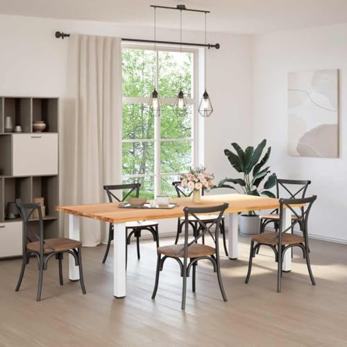 HETFTJN Konferenztisch Esstisch Klein Kleiner Tisch Gartentische - Esstisch Hellbraun 240x120x74 cm Massivholz Eiche Rechteckig für Wohnzimmer Konferenzraum Küche Campingplatz HETFTJN Konferenztisch Esstisch Klein Kleiner Tisch Gartentische - Esstisch Hellbraun 240x120x74 cm Massivholz Eiche Rechteckig für Wohnzimmer Konferenzraum Küche Campingplatz von HETFTJN