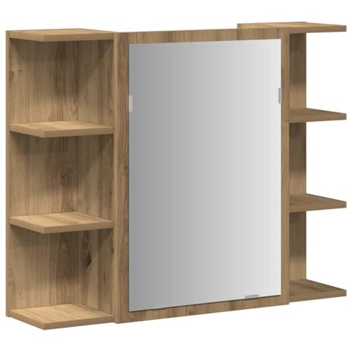 HETFTJN Küchenschrank Medikamenten Aufbewahrung Apothekerschrank Küche Schuhschrank - Bad-Spiegelschrank Artisan-Eiche 80x20,5x64cm Holzwerkstoff für Badezimmer Wohnzimmer Flur Küche HETFTJN Küchenschrank Medikamenten Aufbewahrung Apothekerschrank Küche Schuhschrank - Bad-Spiegelschrank Artisan-Eiche 80x20,5x64cm Holzwerkstoff für Badezimmer Wohnzimmer Flur Küche von HETFTJN